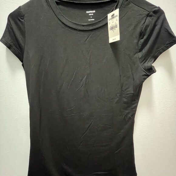 Express Fitted Black Tee - Picture 1 of 4